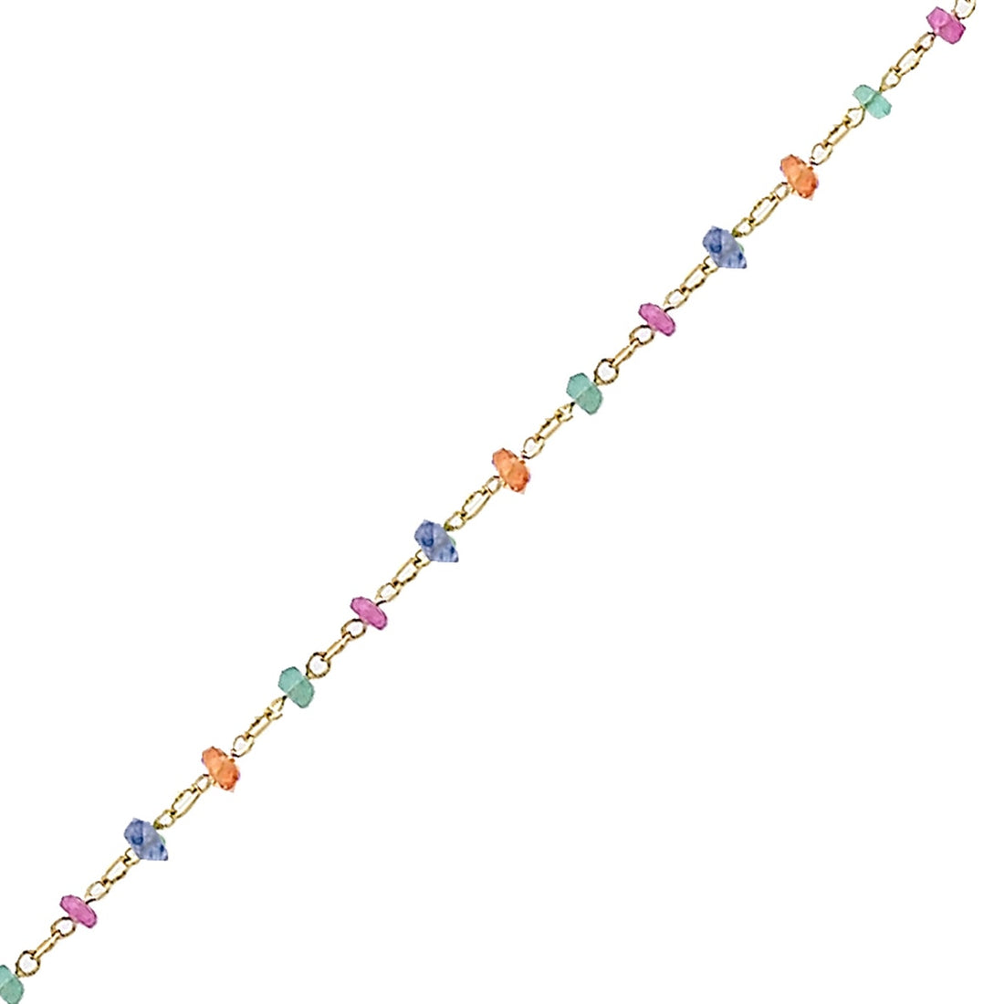 Multi-Color Bead Sapphire Chain — NorVoch