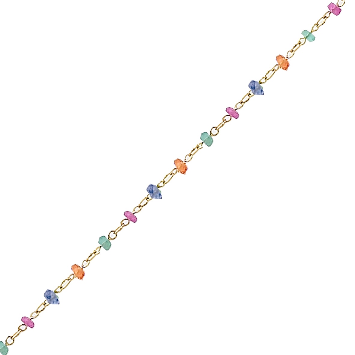 Multi-Color Bead Sapphire Chain — NorVoch