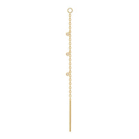 Threader - Jump Ring and Dripping Bezel Diamonds Short