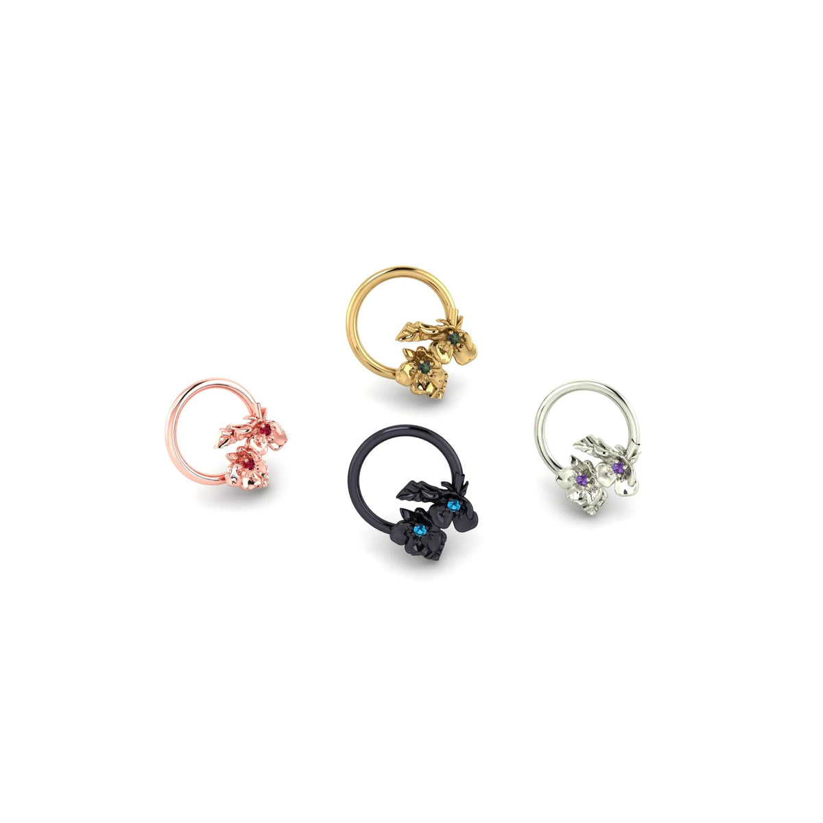 Double Flower Ring by M.US.HROOM