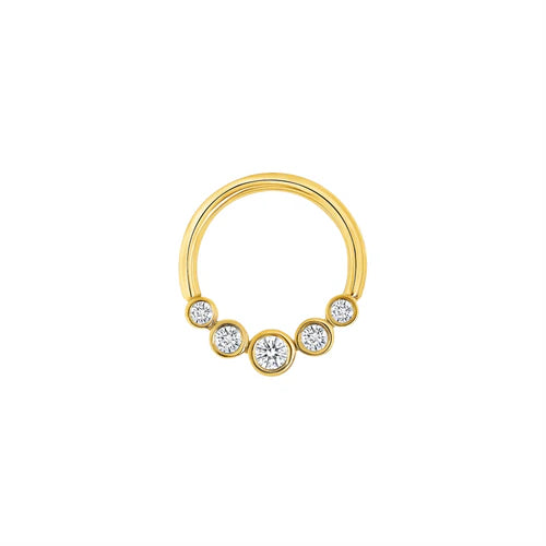 5 Gem Bezel Cluster Seamless Ring — Norvoch