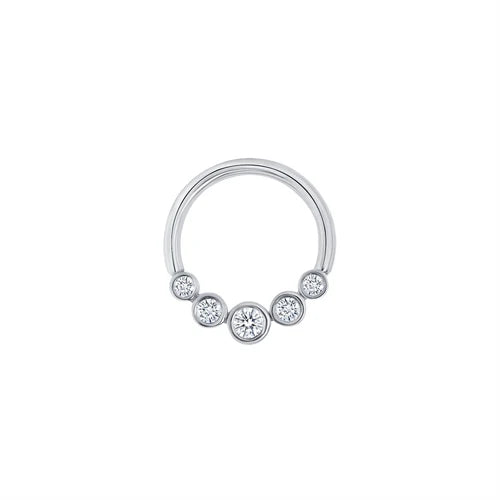 5 Gem Bezel Cluster Seamless Ring — Norvoch
