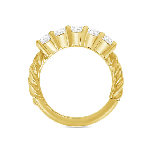 5 Prong Filigree Seamless Ring from Norvoch