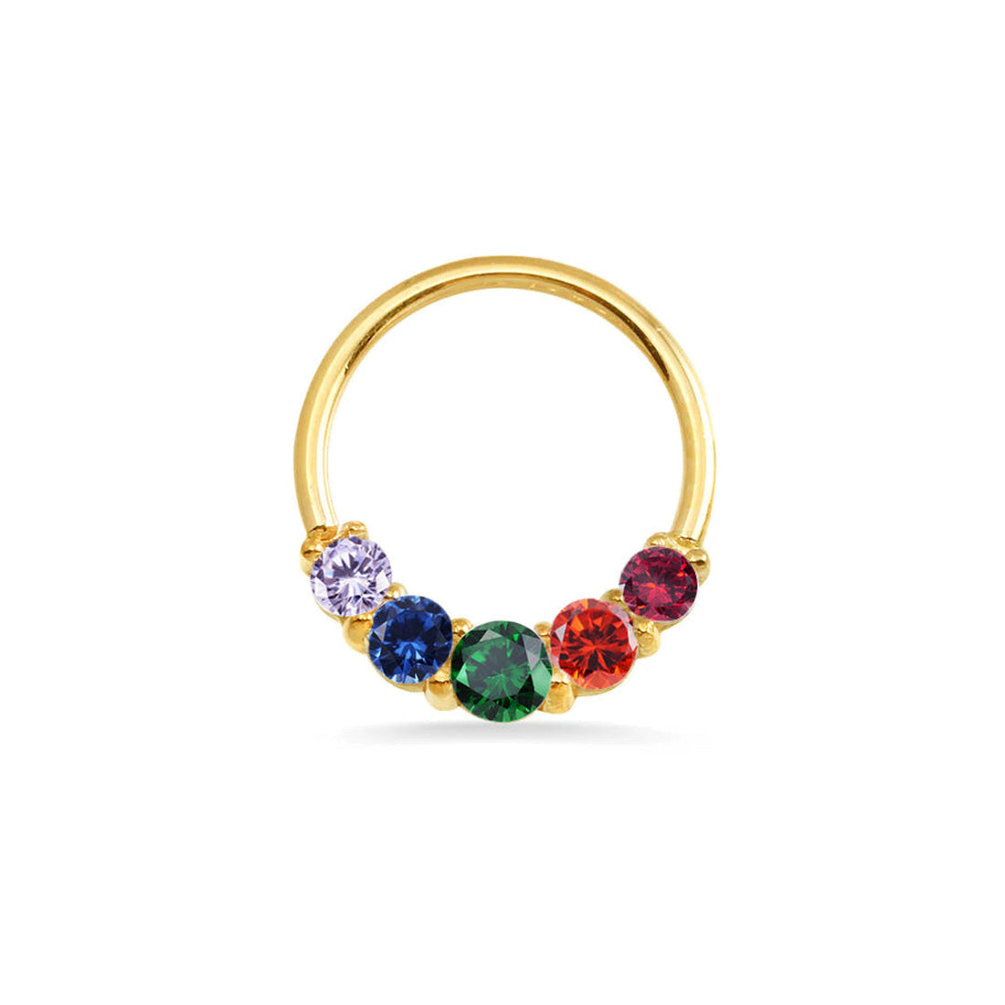Pride Prong Set 5 Gem Seamless Ring — NorVoch