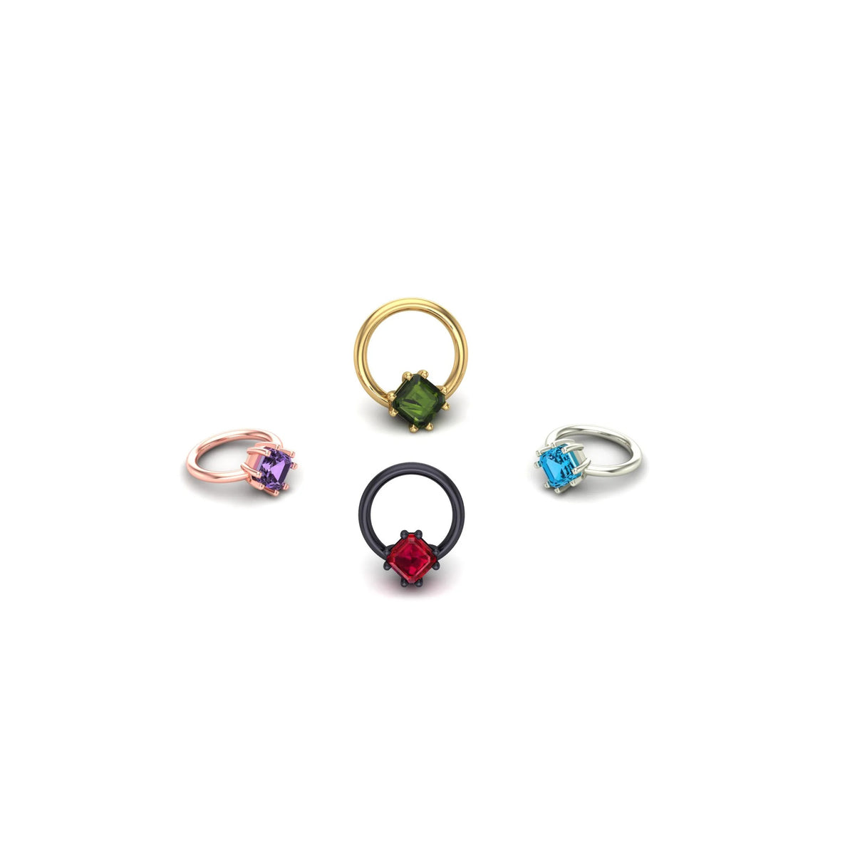 Asscher Prong Ring by M.US.HROOM