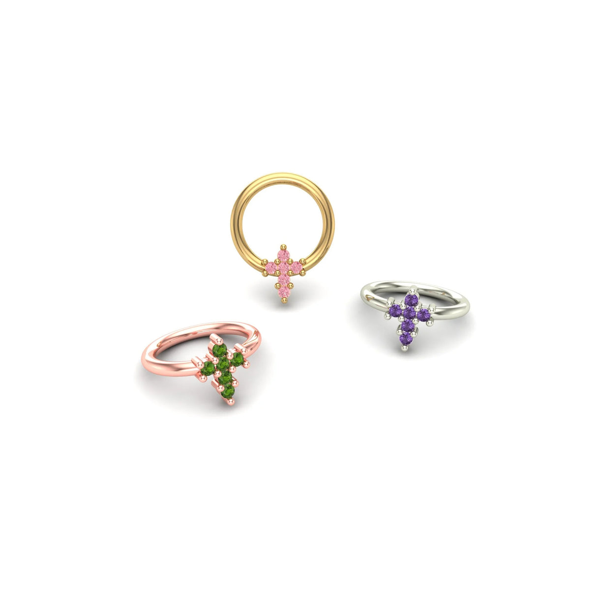 Cross Gemstone Ring by M.US.HROOM — alternate view 2
