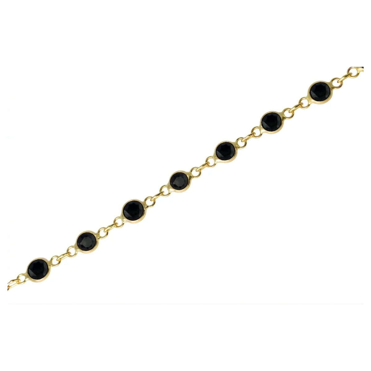 Black Spinel Bezel Chain by M.US.HROOM