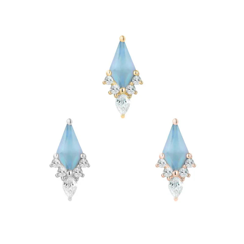 Afterglow with Sandblasted Swiss Blue Topaz From Buddha
