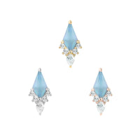 Afterglow with Sandblasted Swiss Blue Topaz — Buddha