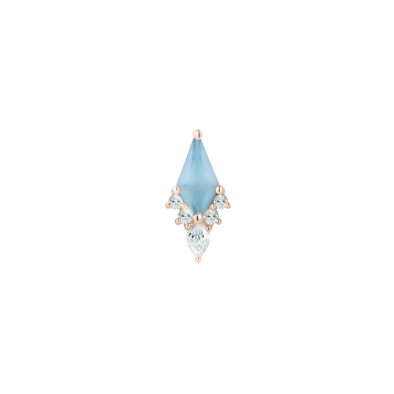 Afterglow with Sandblasted Swiss Blue Topaz — Buddha