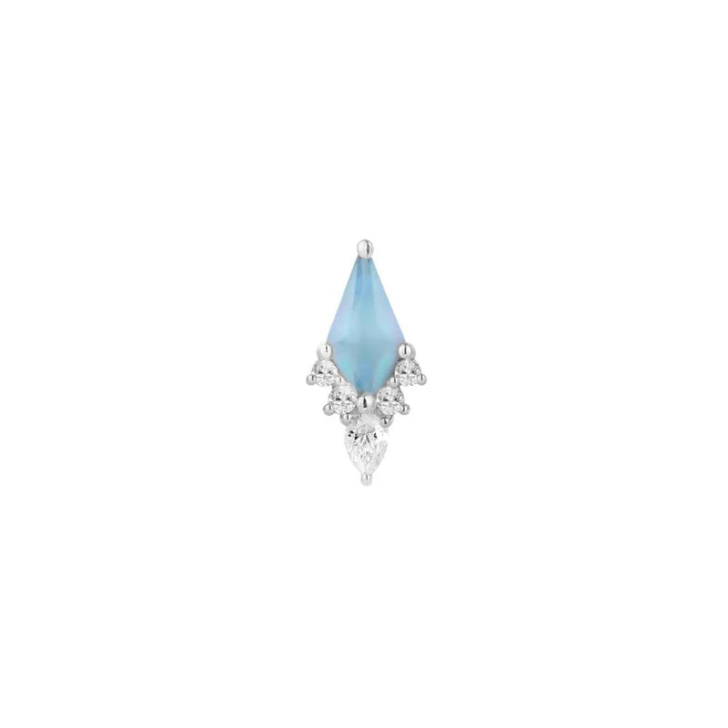 Afterglow with Sandblasted Swiss Blue Topaz — Buddha