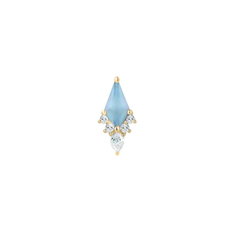 Afterglow with Sandblasted Swiss Blue Topaz From Buddha