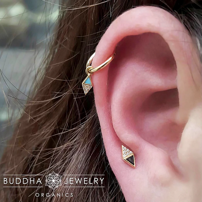 Almost Famous Charm wtih Turquise and CZ — Buddha