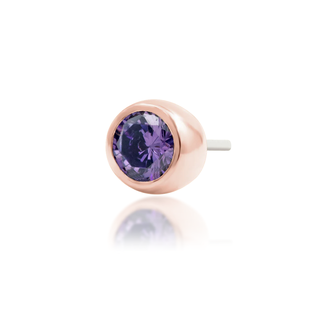 Amethyst Bezel from Junipurr White and Rose Gold (Vault) — Junipurr