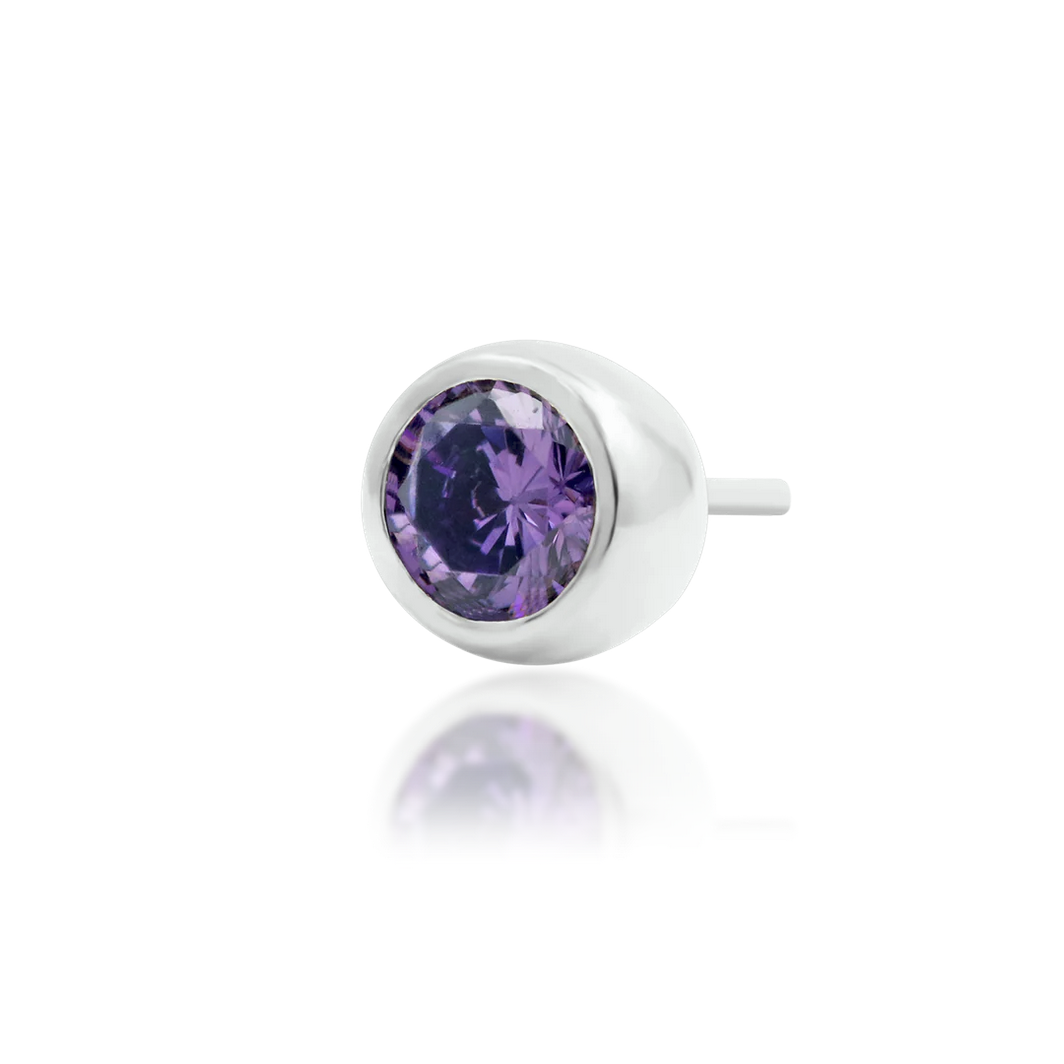 Amethyst Bezel from Junipurr White and Rose Gold (Vault) — Junipurr