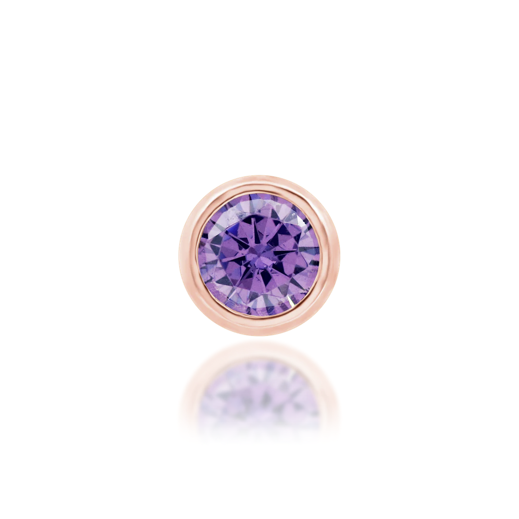 Amethyst Bezel from Junipurr White and Rose Gold (Vault) — Junipurr
