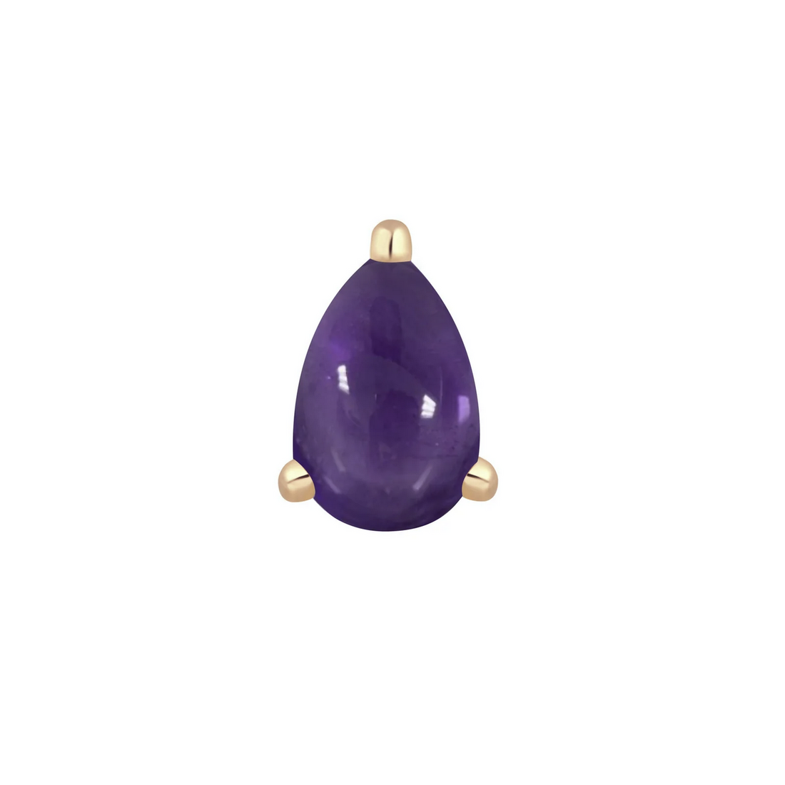 Prong Pear with Amethyst — Buddha