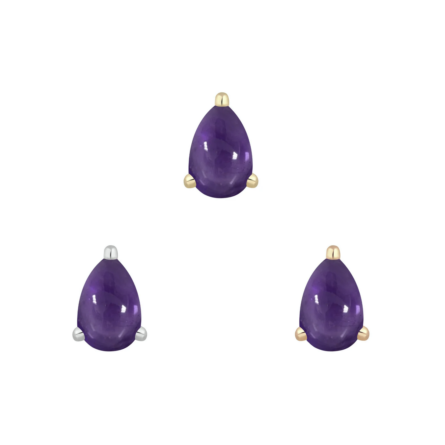 Prong Pear with Amethyst From Buddha