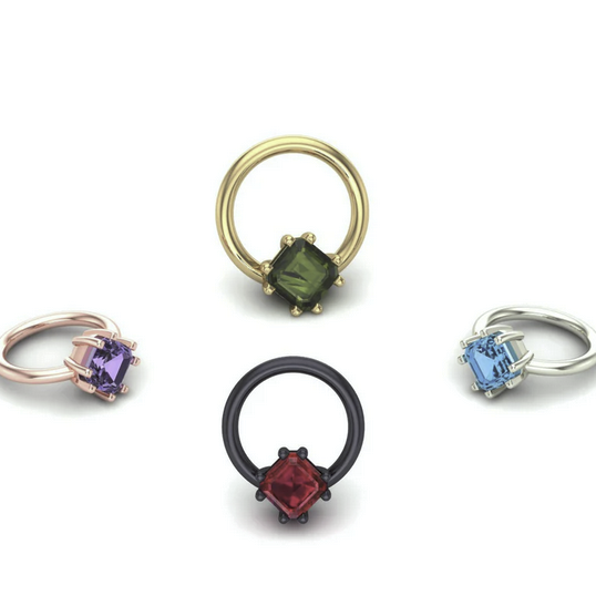 Asscher Prong Ring from M.US.HROOM