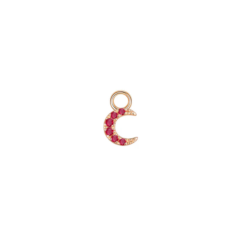 Ayla Charm - Crescent Moon Colored Gemstone — Modern Mood