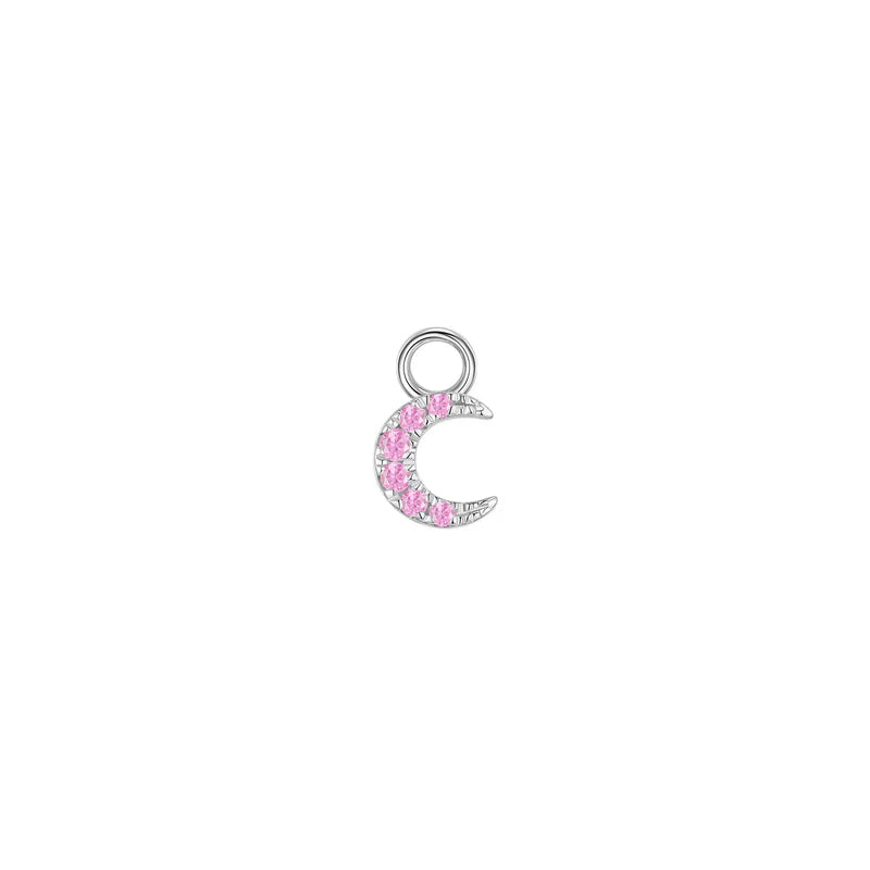 Ayla Charm - Crescent Moon Colored Gemstone — Modern Mood