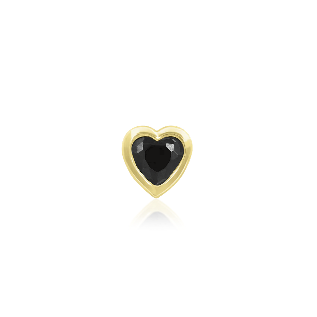 Black Bezel CZ Heart — Junipurr