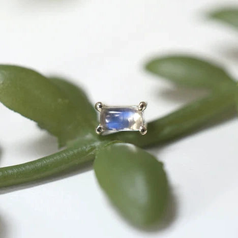 Baguette Solitaire - Joey - Moonstone from Modern Mood