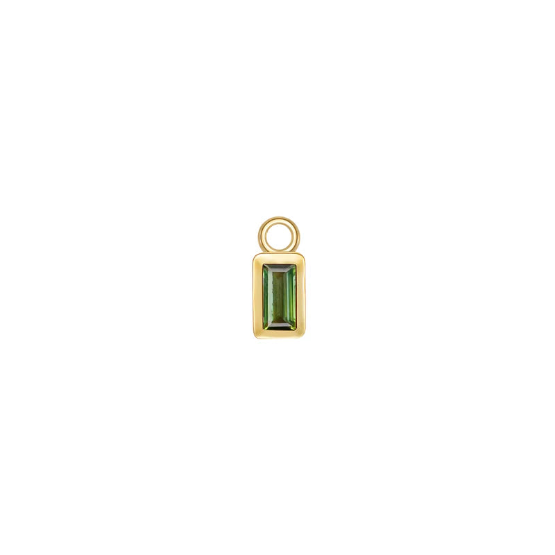 Baguette Solitaire Bezel Charm Colored Gemstone — Modern Mood