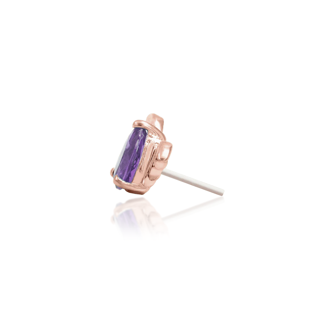 Bat with Amethyst CZ from Junipurr White and Rose Gold (Vault)