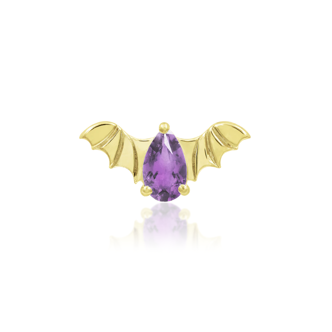 Bat with Amethyst CZ — Junipurr