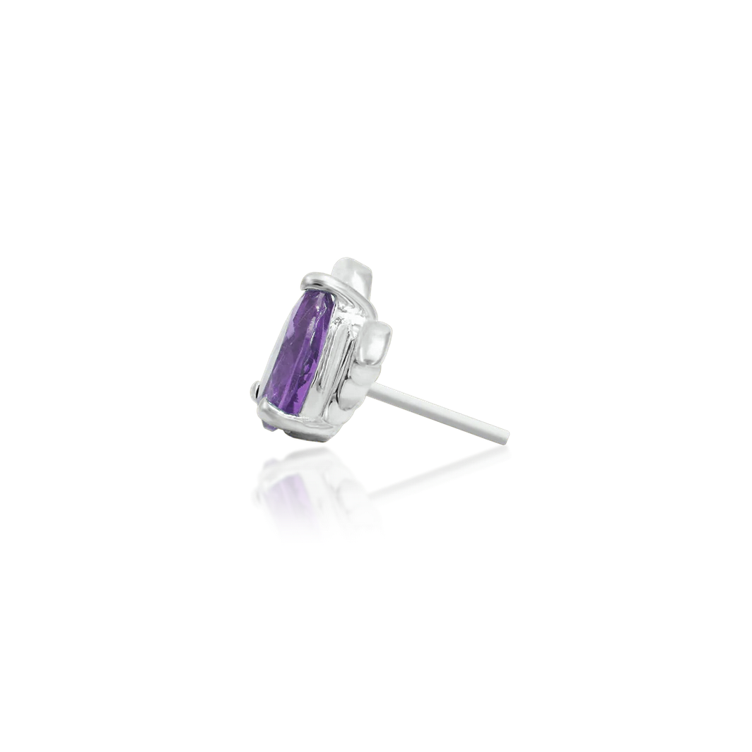 Bat with Amethyst CZ from Junipurr White and Rose Gold (Vault)