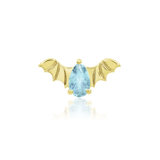 Bat with Aquamarine CZ from Junipurr (Vault)