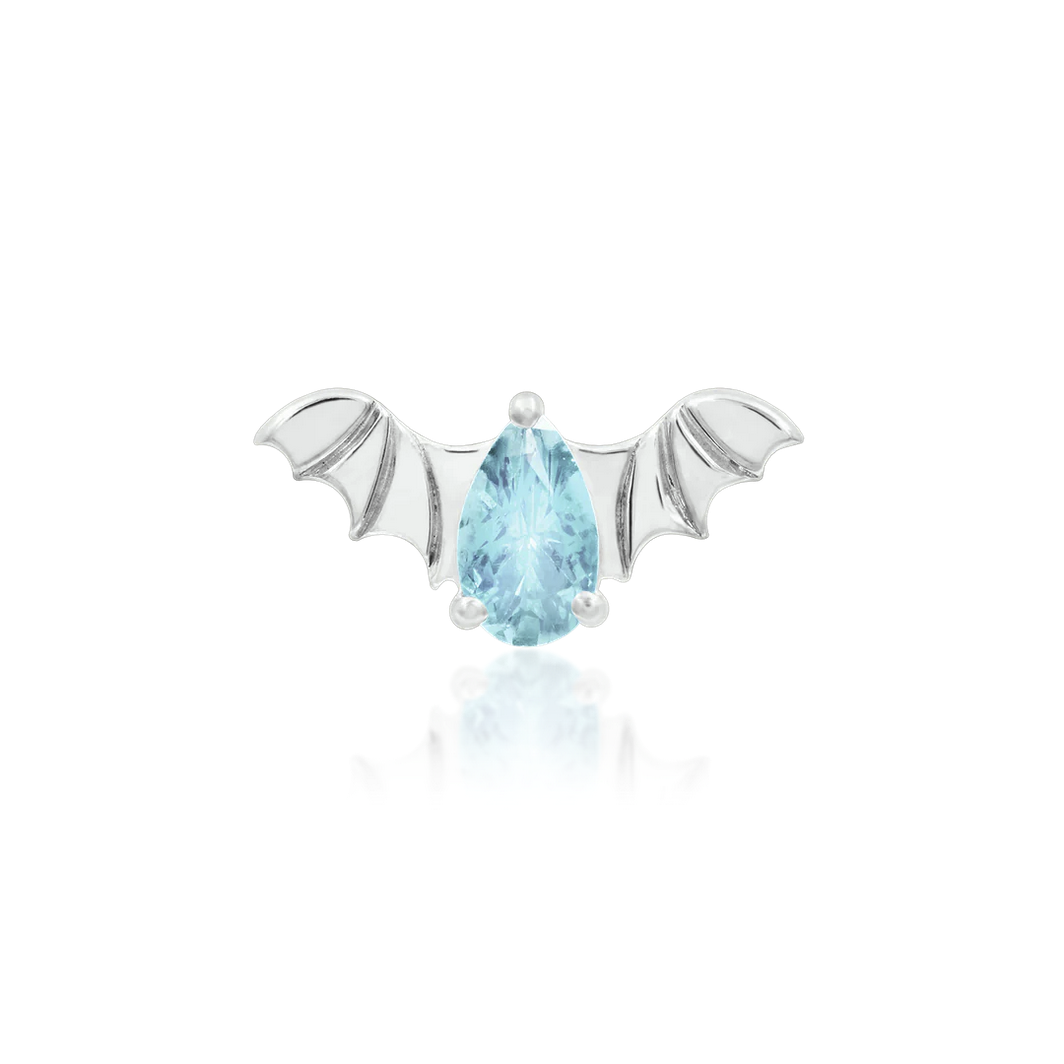 Bat with Aquamarine CZ from Junipurr (Vault)