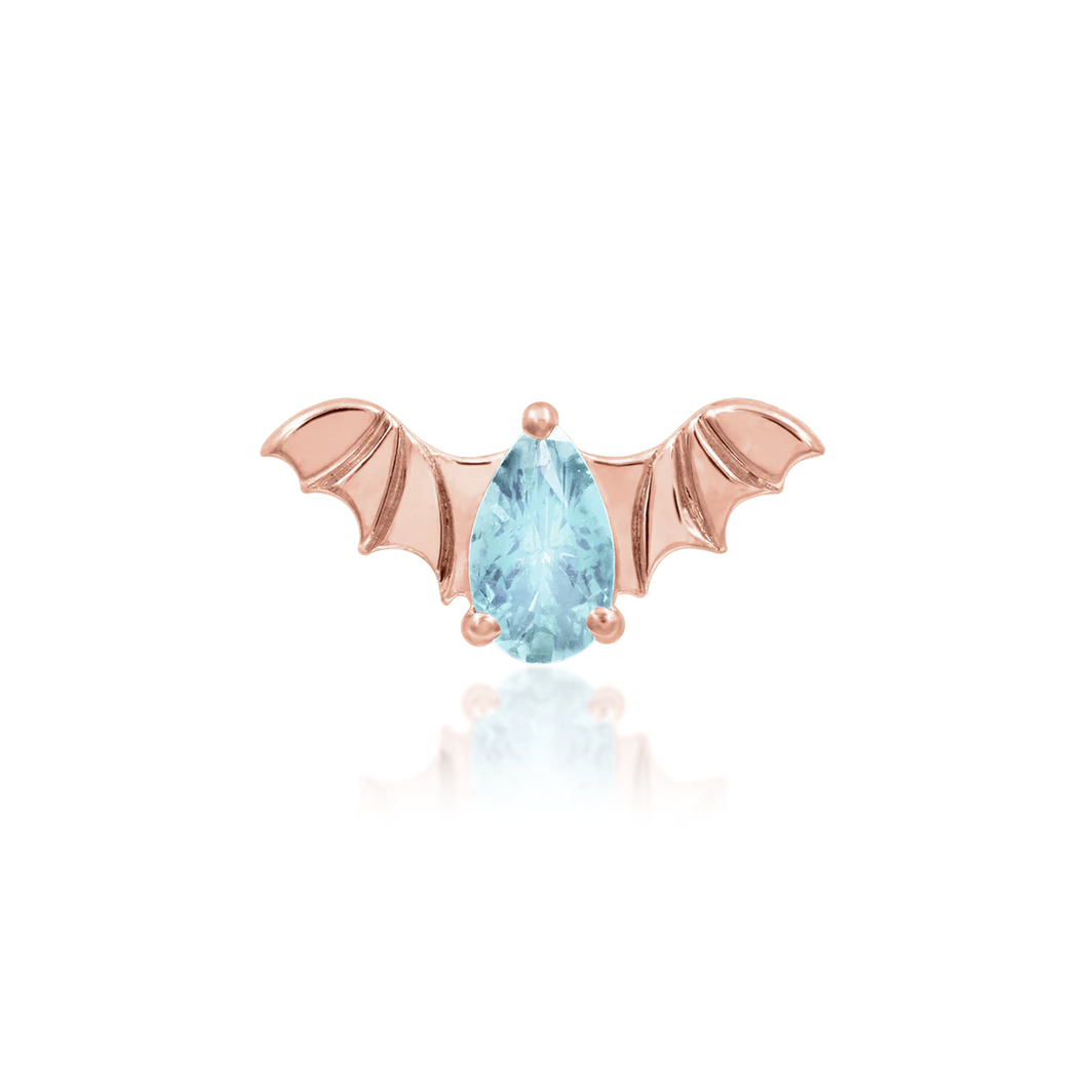 Bat with Aquamarine CZ from Junipurr (Vault)