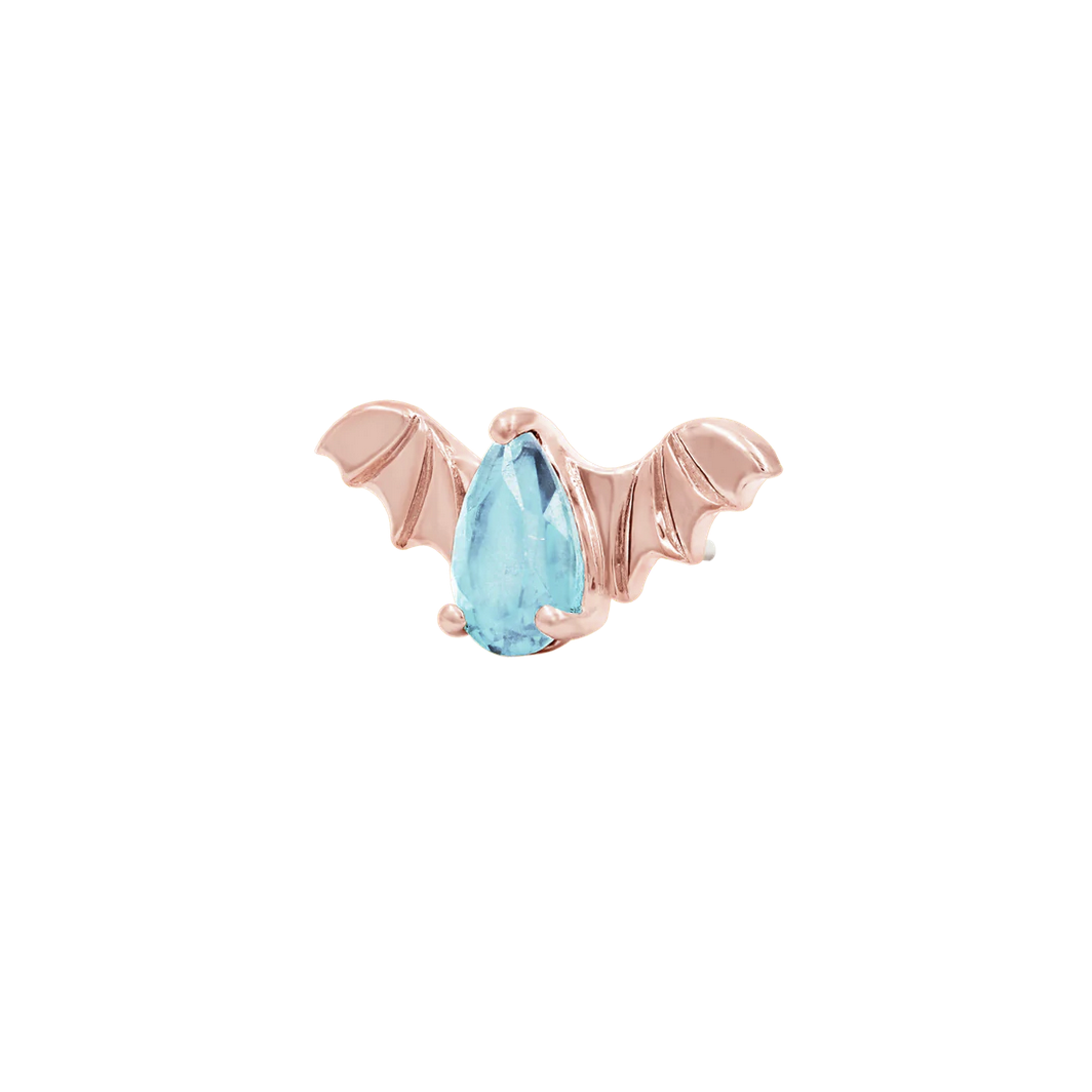 Bat with Aquamarine CZ from Junipurr (Vault)