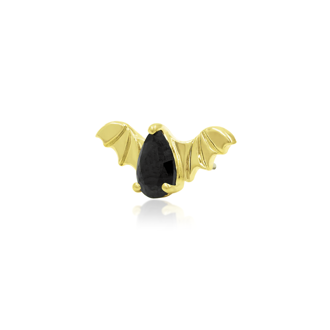 Bat with Black CZ — Junipurr
