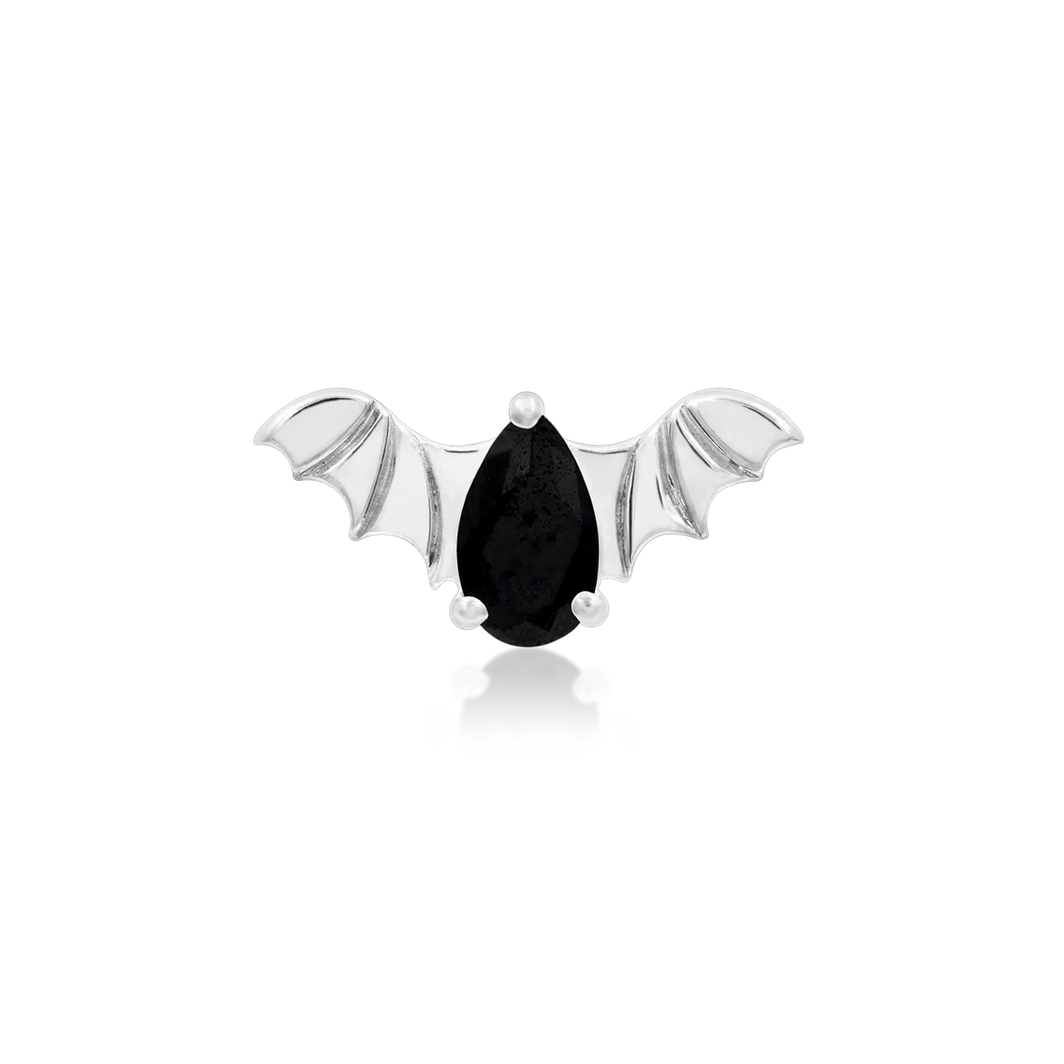 Bat with Black CZ — Junipurr