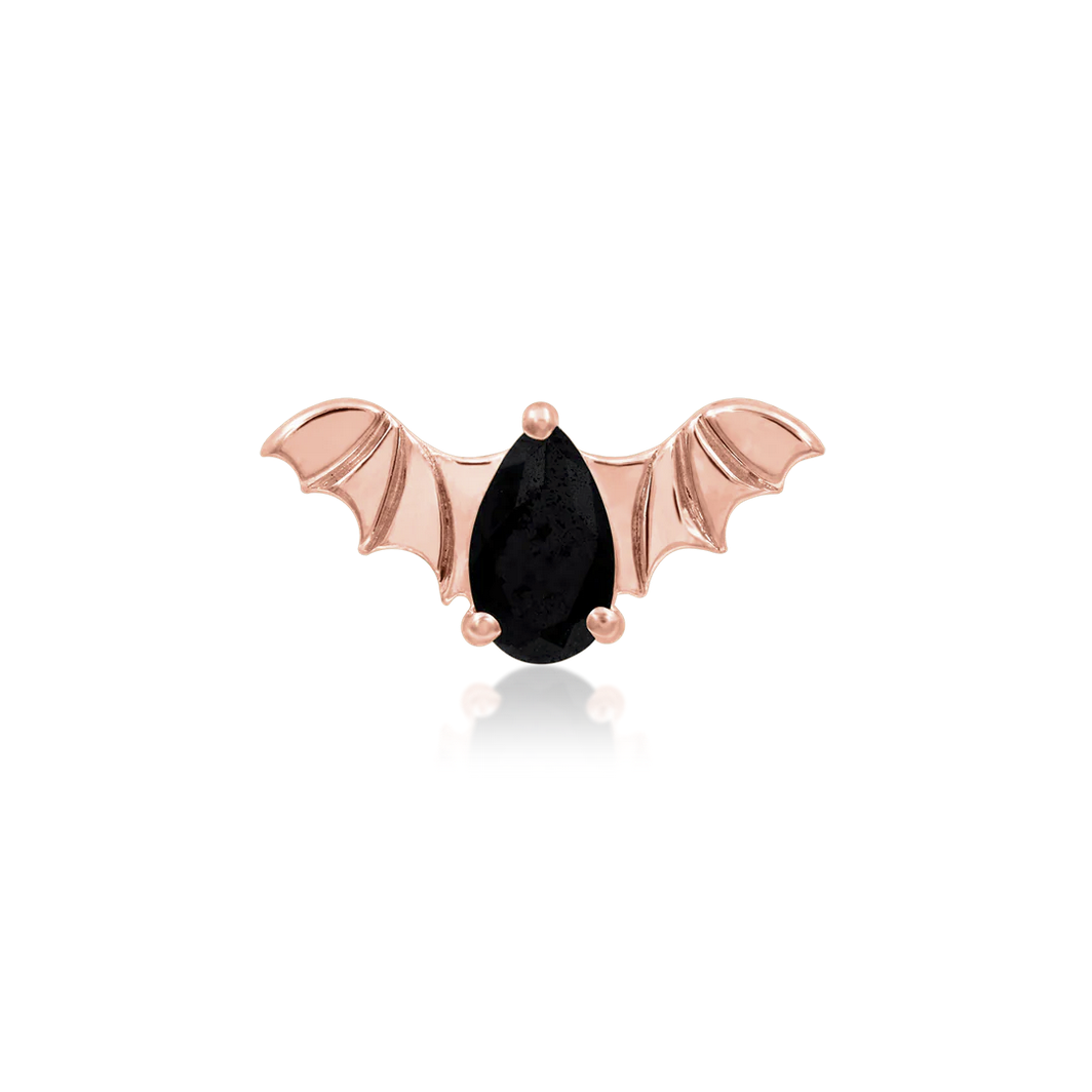 Bat with Black CZ — Junipurr