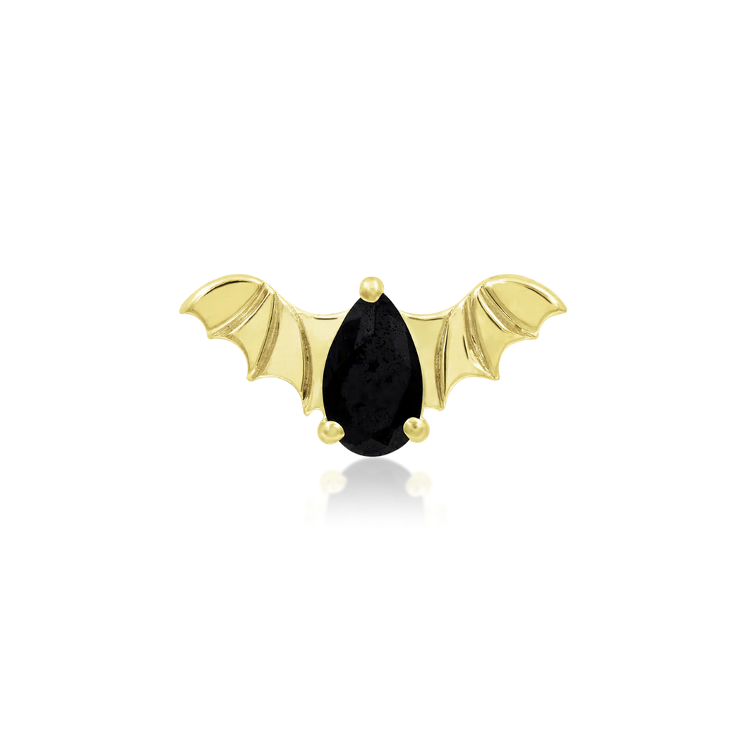Bat with Black CZ — Junipurr