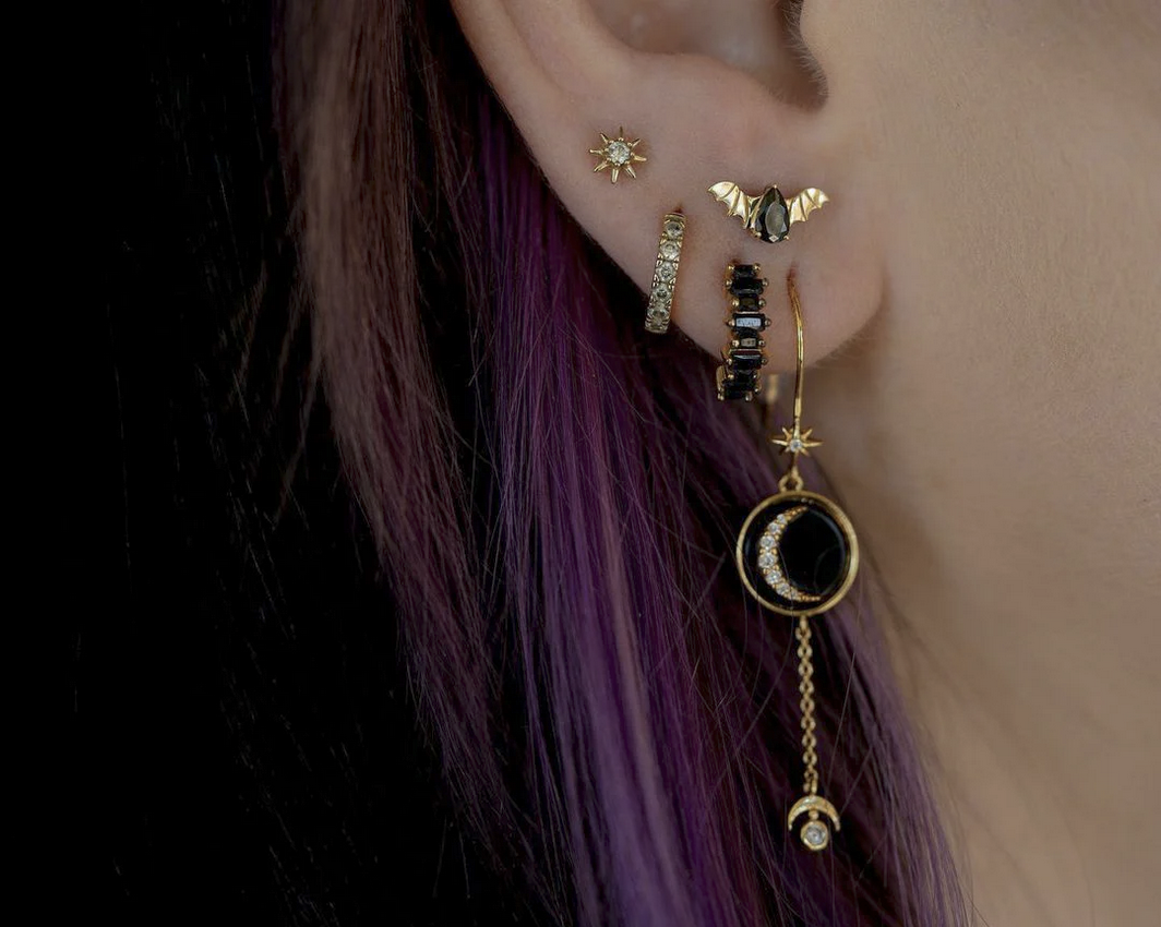 Bat with Black CZ — Junipurr