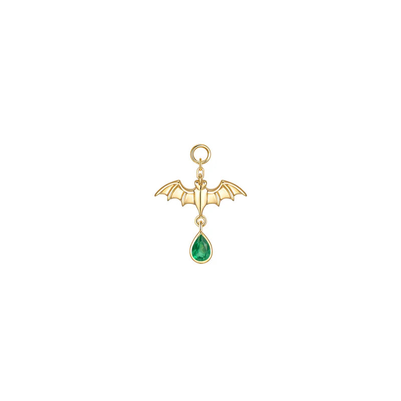 Bat with Dripping Pear Gemstone Charm from Modern Mood