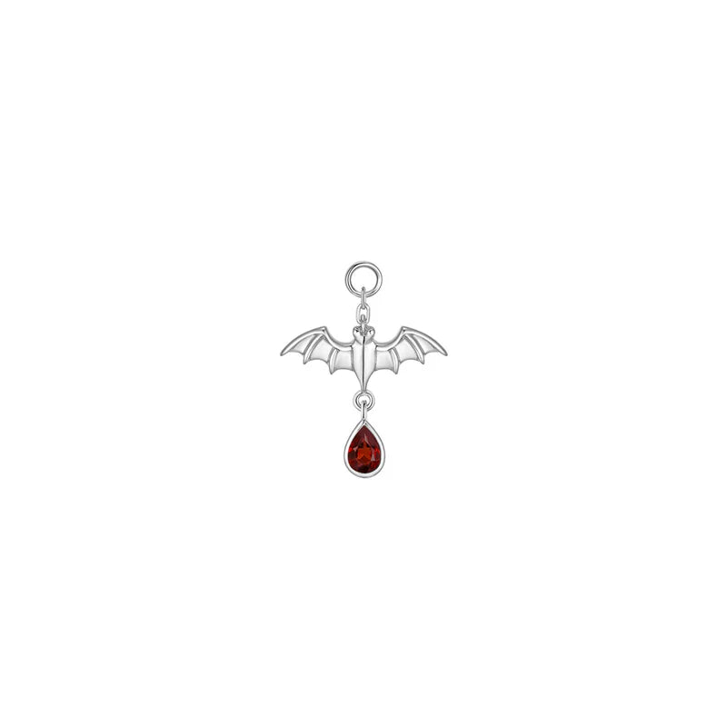 Bat with Dripping Pear Gemstone Charm — Modern Mood