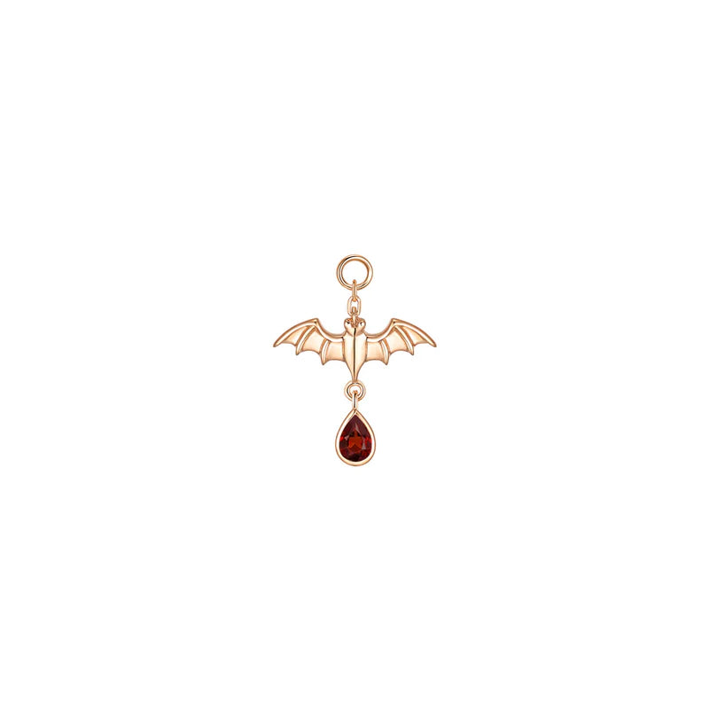 Bat with Dripping Pear Gemstone Charm — Modern Mood