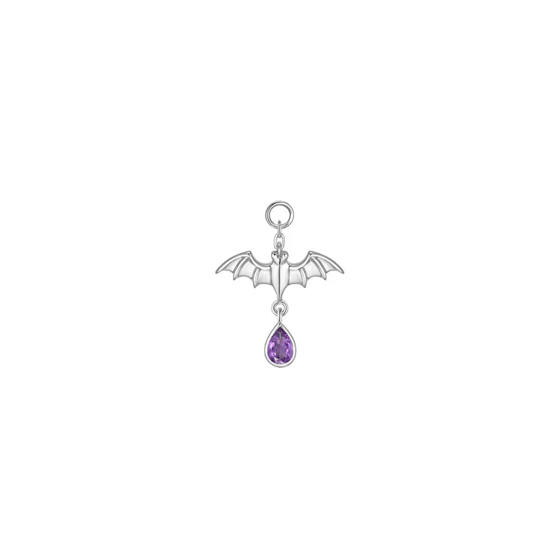 Bat with Dripping Pear Gemstone Charm — Modern Mood