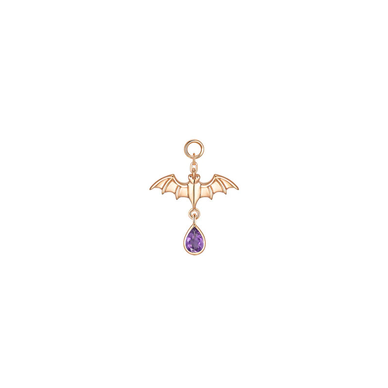 Bat with Dripping Pear Gemstone Charm — Modern Mood