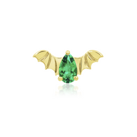 Bat with Emerald CZ — Junipurr