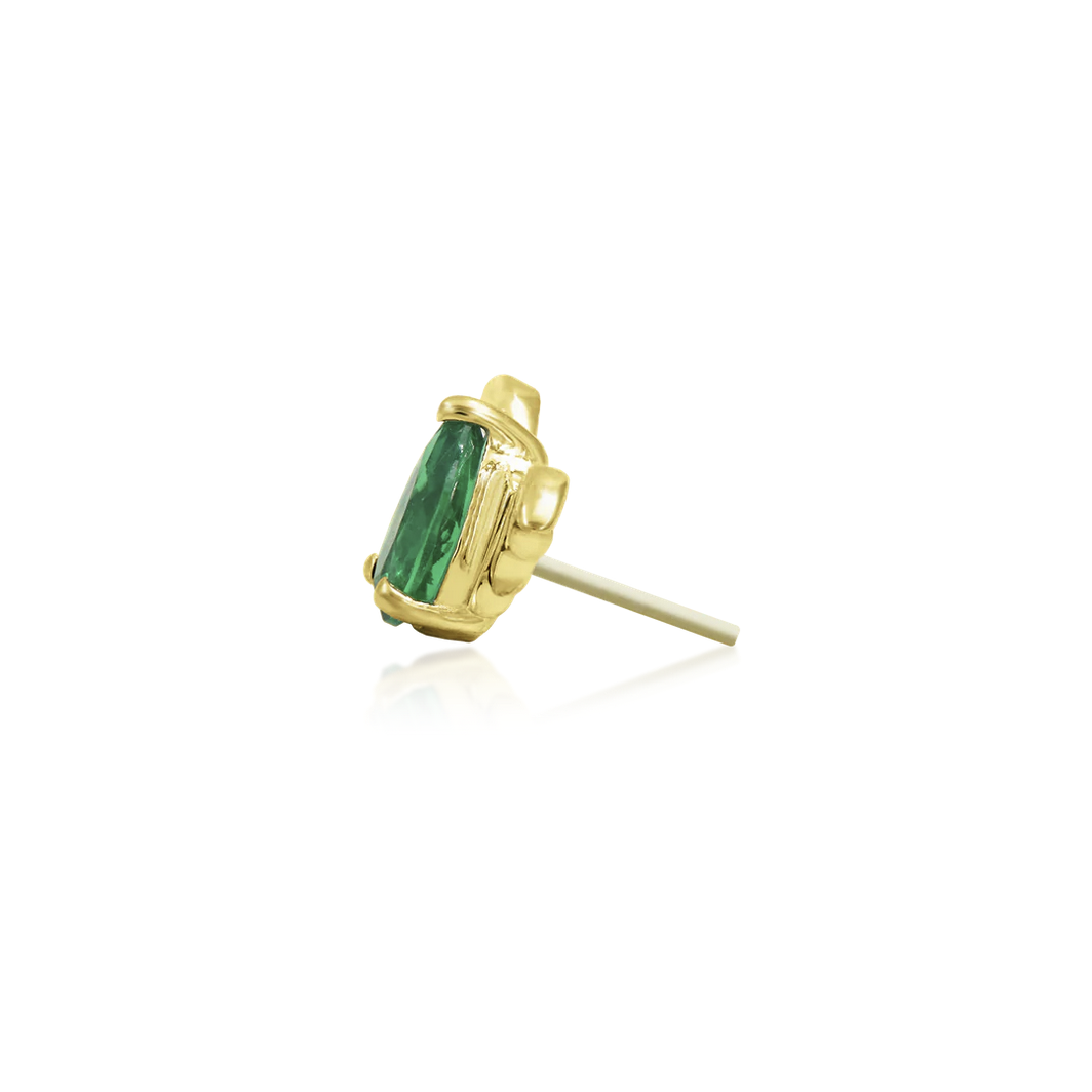 Bat with Emerald CZ — Junipurr