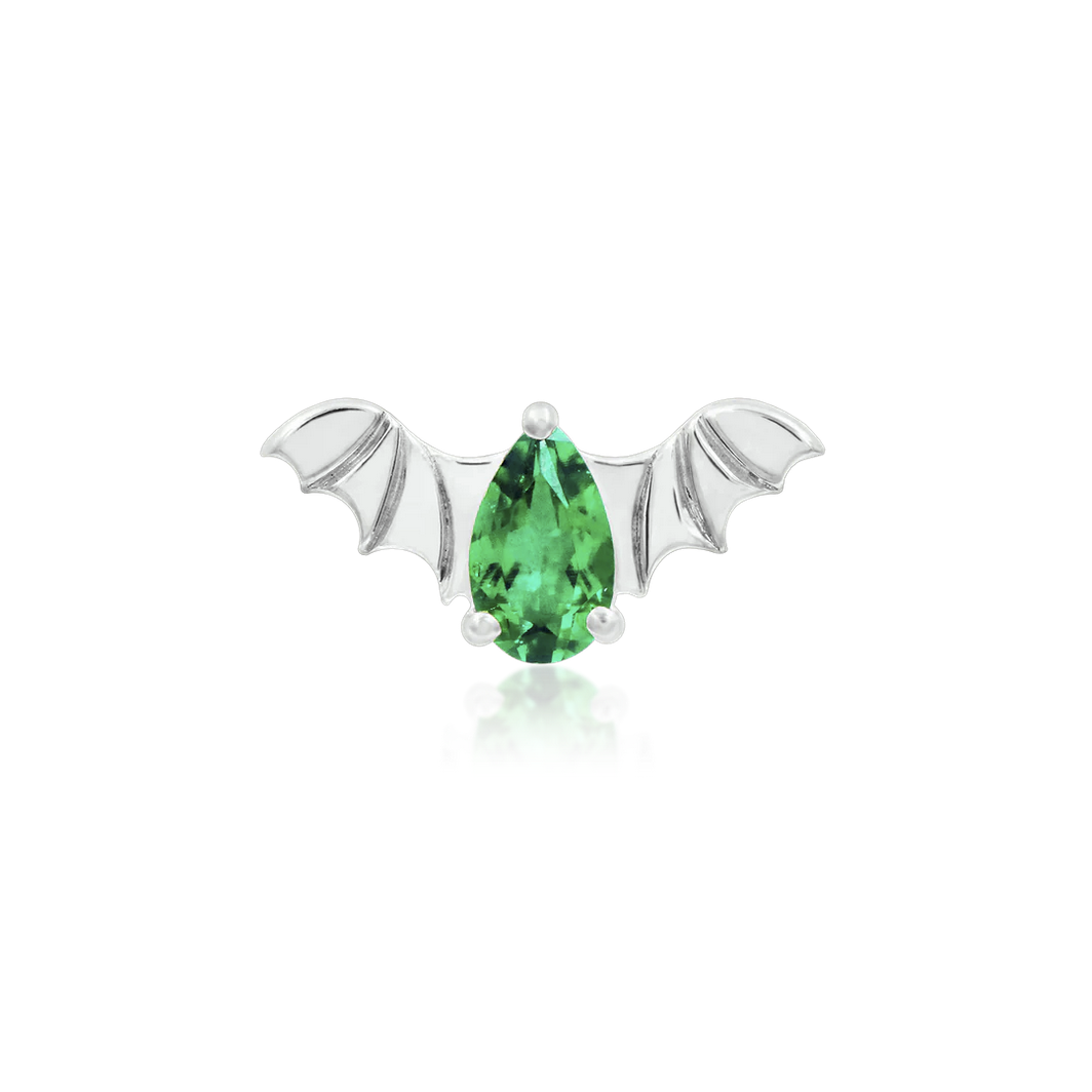 Bat with Emerald CZ from Junipurr White and Rose Gold (Vault)