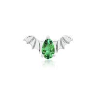 Bat with Emerald CZ from Junipurr White and Rose Gold (Vault)
