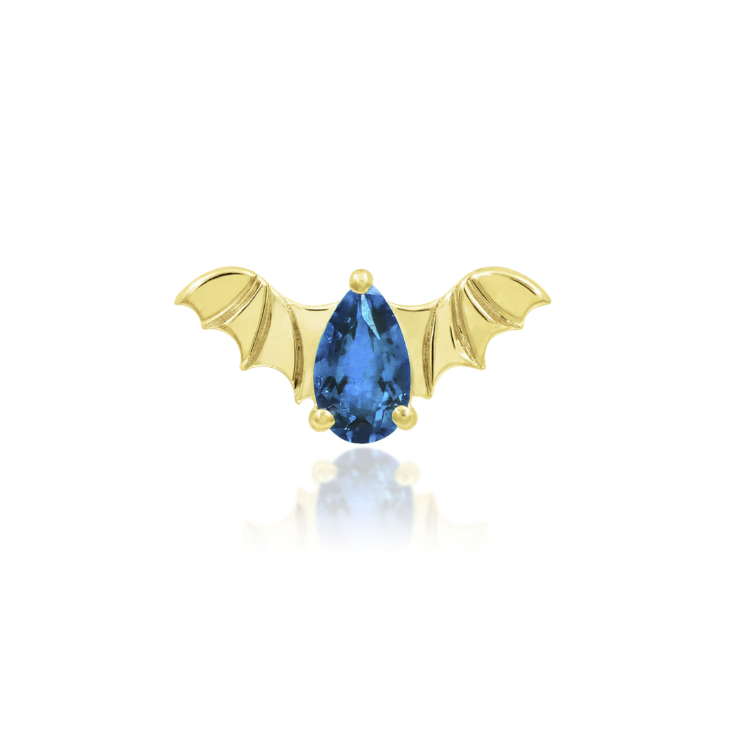 Bat with Light Blue Sapphire CZ — Junipurr